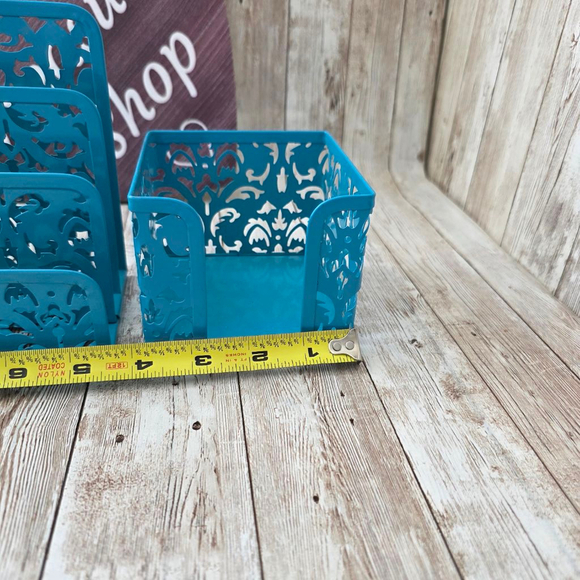 Desk Organizers Blue Metal File Holder - Picture 7 of 8